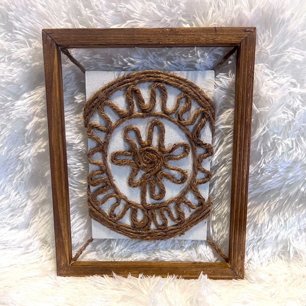 Handmade wood and canvas art